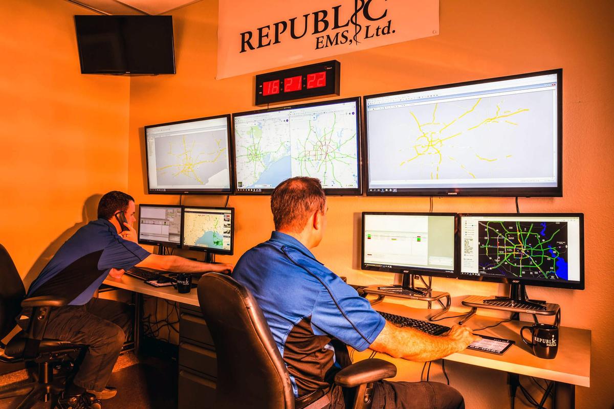 Republic EMS dispatch team at work in the command center